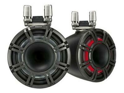 Kicker 44KMTC114 11" Horn Tower Speakers With LED Grilles - Black
