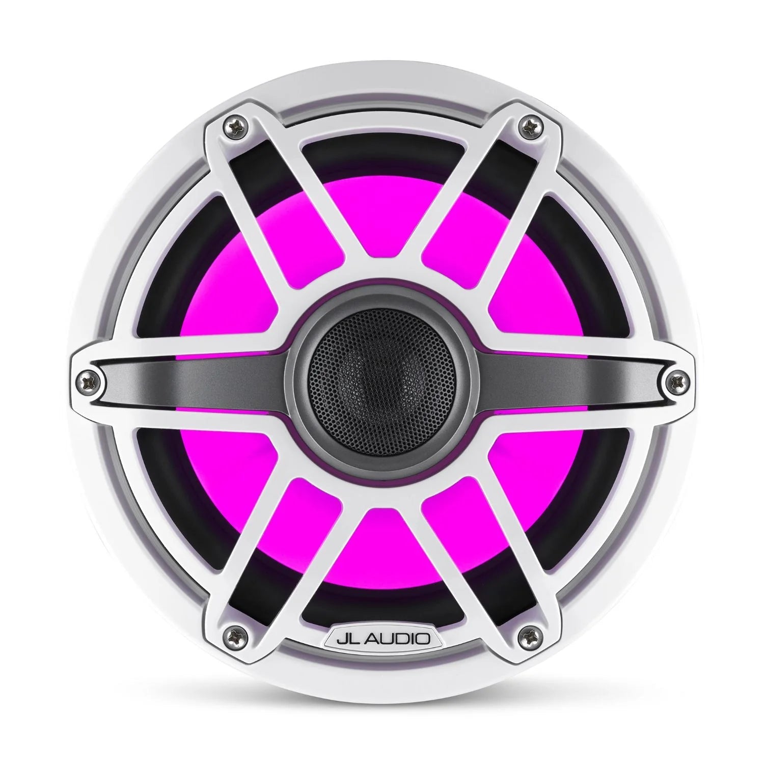 JL Audio M6 - 880X - S - GwGw - i M6 Series 8.8" Marine Speakers with Built - In LED Lighting (Gloss White Sport Grille) - Elite Custom Sound