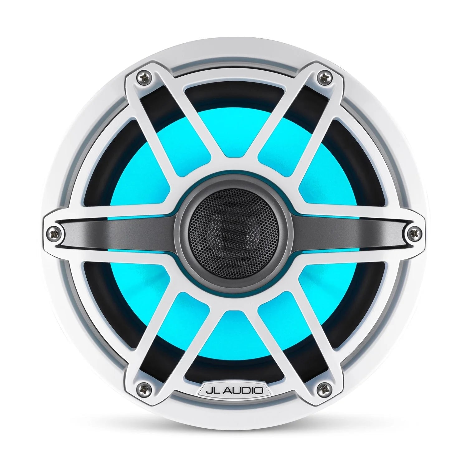 JL Audio M6 - 880X - S - GwGw - i M6 Series 8.8" Marine Speakers with Built - In LED Lighting (Gloss White Sport Grille) - Elite Custom Sound
