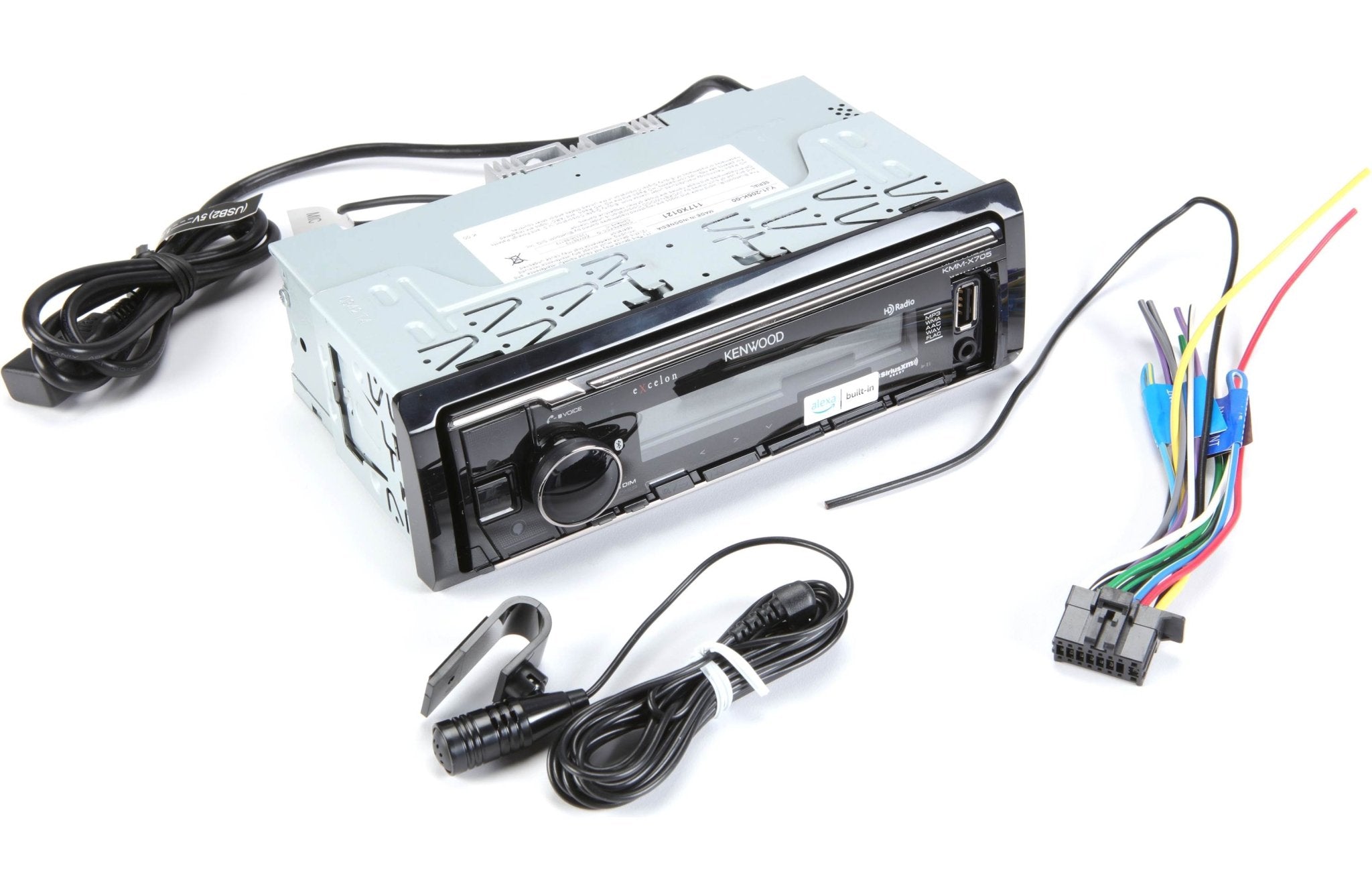 Kenwood KMM - X705 Excelon Digital Multimedia Car Stereo - Single DIN with Bluetooth, AM/FM HD Radio, Alexa Built in, Variable Color, SiriusXM - Elite Custom Sound